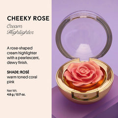 Close-up of Winky Lux Cheeky Rose texture with micro pearls for soft sheen.