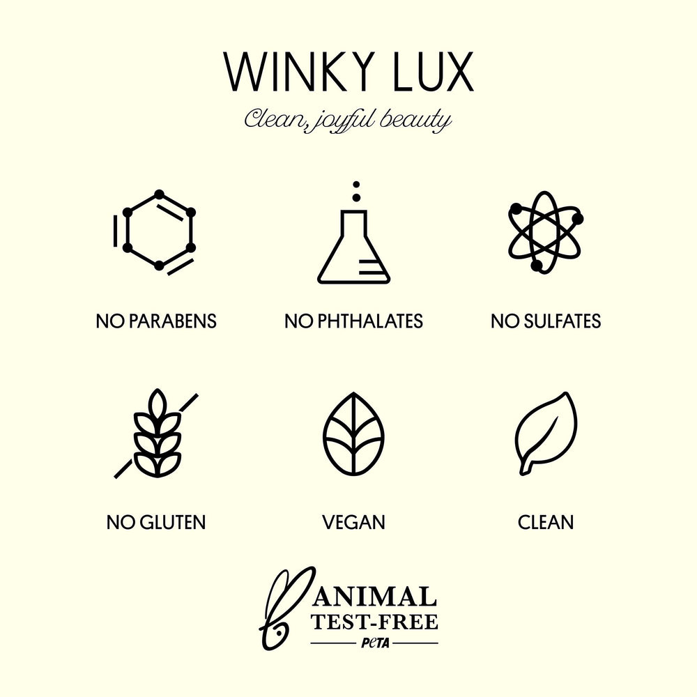 Winky Lux Orange You Bright exfoliator glow after use shows brighter skin