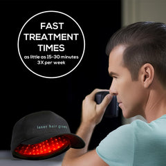 Winter Plum Laser Cap battery pack powers sessions at home