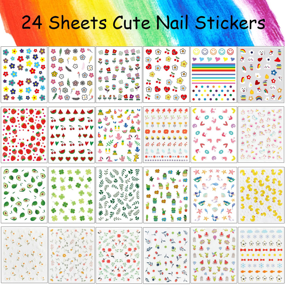 Winthrop nail stickers featuring fruits patterns for playful manicure ideas.