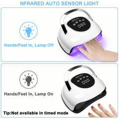 Wisdompark LED Nail Lamp low-heat mode protects tender skin during curing