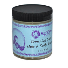 Wise Ways Crowning Glory Hair Cream bottle offers scalp-to-strand nourishment.