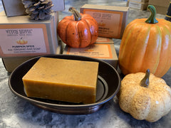 Witch Hippie Pumpkin Spice ingredients close-up, natural oils for soft skin