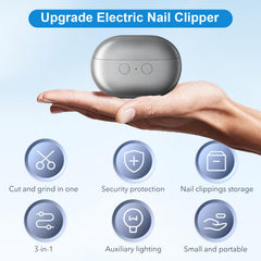 witpiny 3-in-1 nail trimmer with LED light enables precise trimming in dim environments.