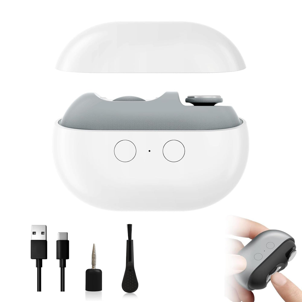 witpiny Easy Clip Nail Clippers White with one-button operation for painless nail grooming at home.