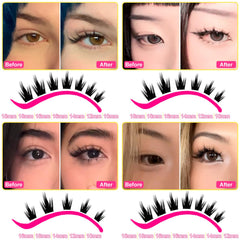 WiWiLINK soft born-soft lash clusters on tray for natural, reusable wear