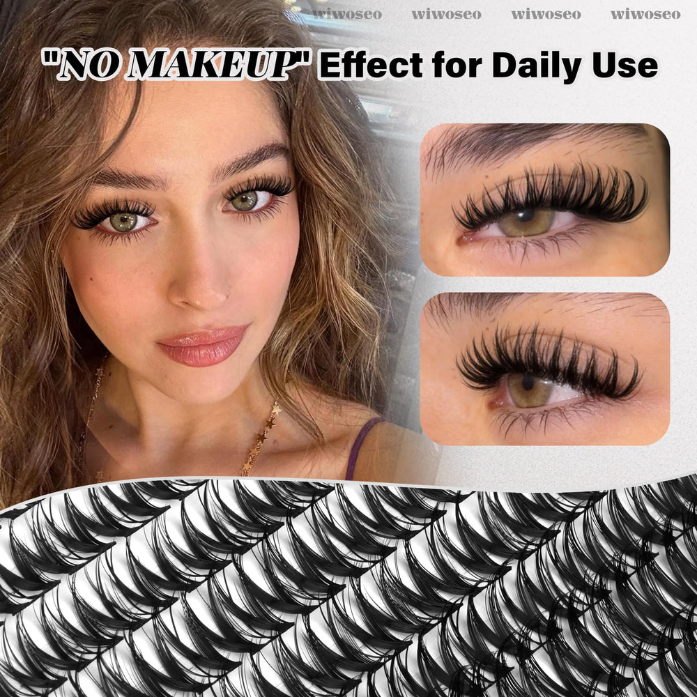 wiwoseo D-curl flora lashes demonstrating bold yet natural volume