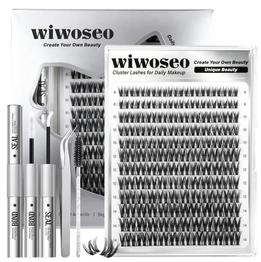wiwoseo Flaunt Flora lash clusters close-up showing added volume for daily glam