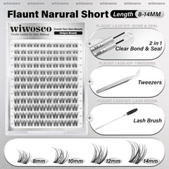 wiwoseo waterproof clear glue keeps clusters in place all day.