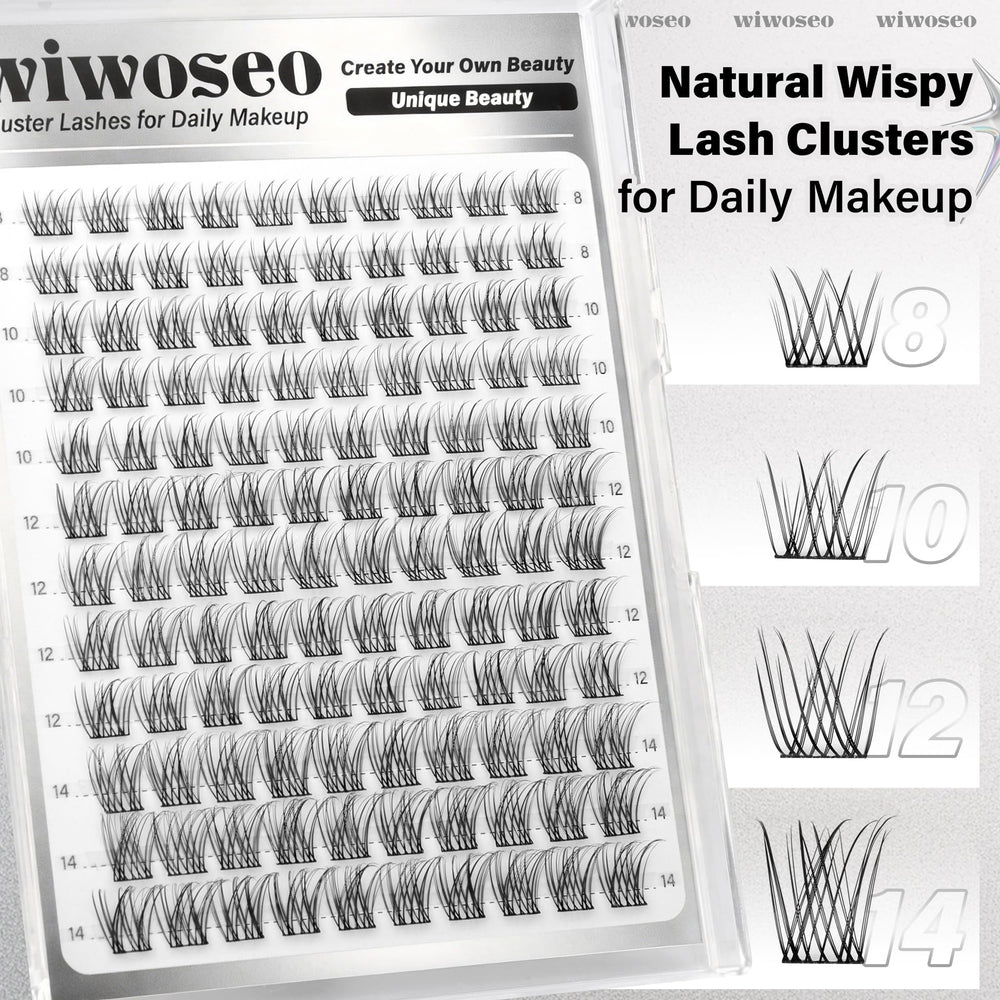 wiwoseo Venus wispy lash clusters boost eye makeup with salon-like fullness.