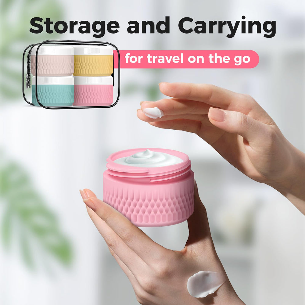 WLEAD wide-mouth travel jar for easy access to every last bit.