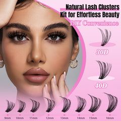 WLFRHD lash extension kit includes tweezers and remover for clean, precise application.