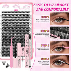 Easy DIY lash application guides beginners through placement.