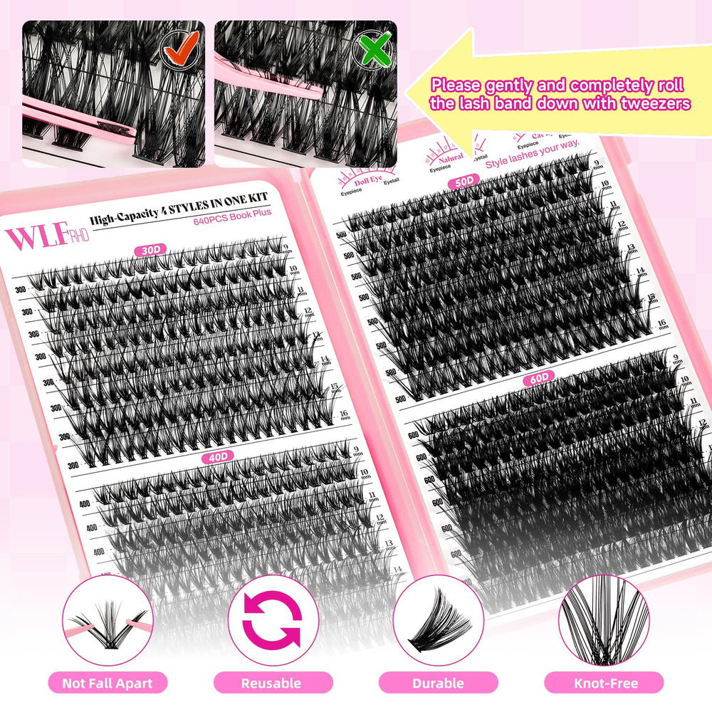 WLFRHD WLF Lash Clusters beginner-friendly application for quick styling