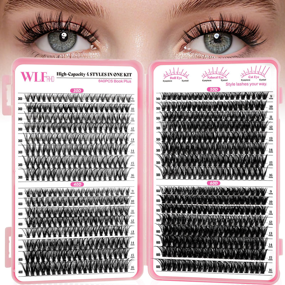 WLFRHD WLF Lash Clusters book-set display for easy organization and variety