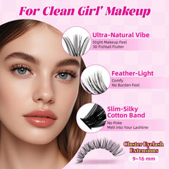 WLFRHD WLF Lash Clusters varied lengths 9-16mm for versatile looks