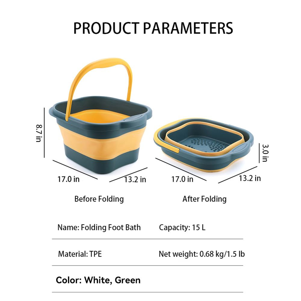 WMHYLYH multi-use foot spa bucket for travel and chores