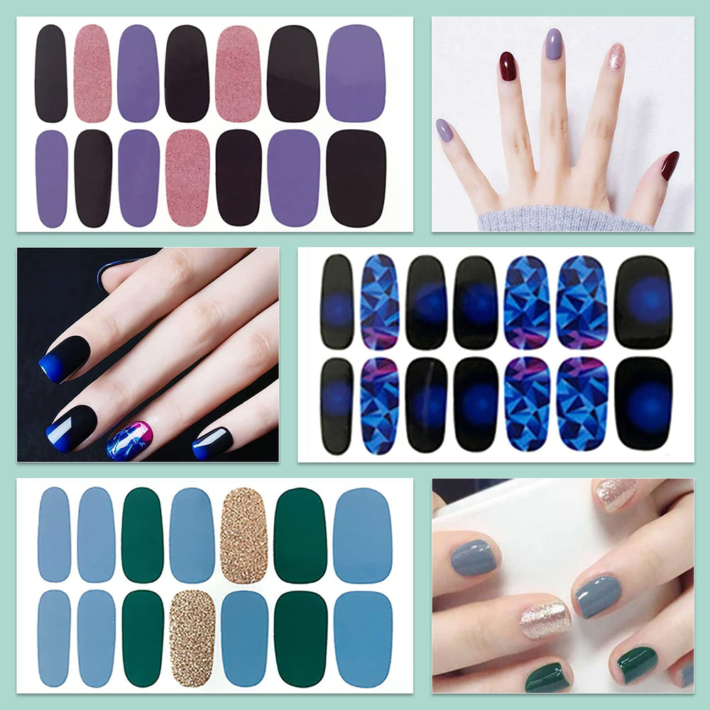 WOKOTO Moon Stars full-cover wraps for durable, salon-like results at home