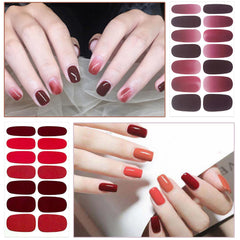 WOKOTO semi-gloss gradient nails add subtle shimmer and depth