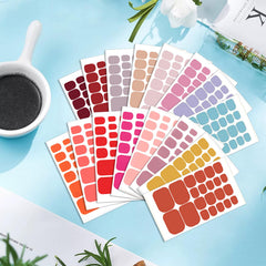 WOKOTO nude toe nail strips for subtle, professional finish.