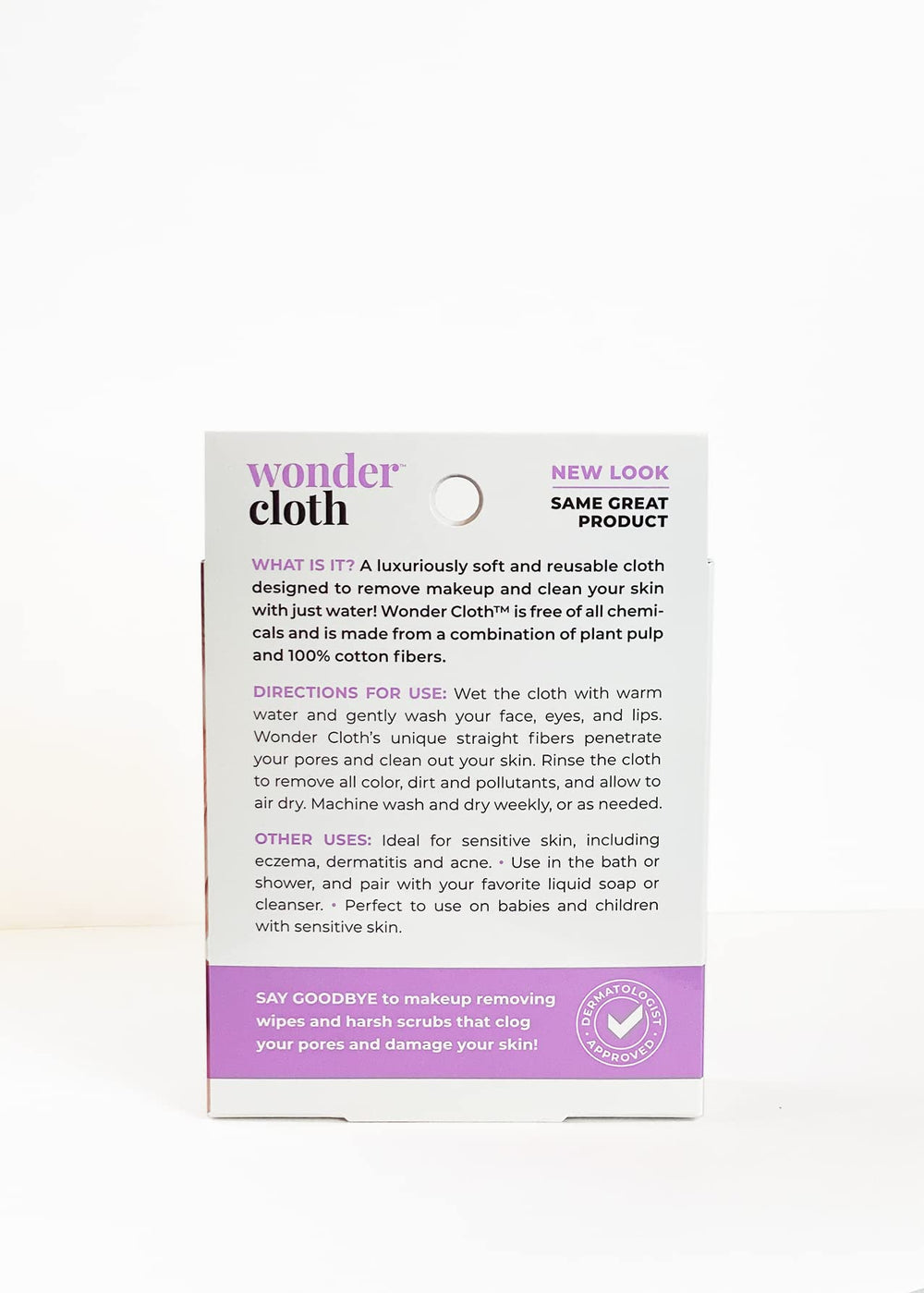 Soft fibers of Wonder Cloth in close-up for gentle exfoliation.