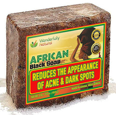 Wonderfully Natural African Black Soap bar for gentle daily cleansing