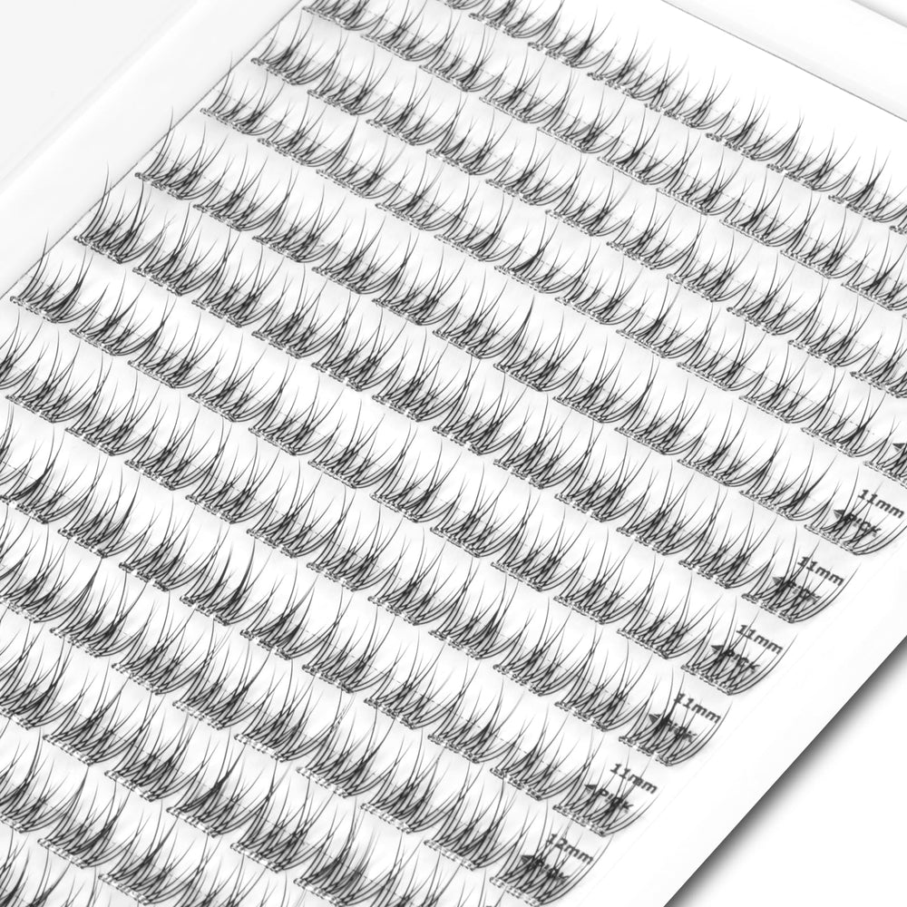 WONSIS lash clusters in 10-12mm sizes for versatile looks