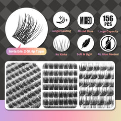 WONSIS pre-glued eyelashes simplify makeup with quick steps.