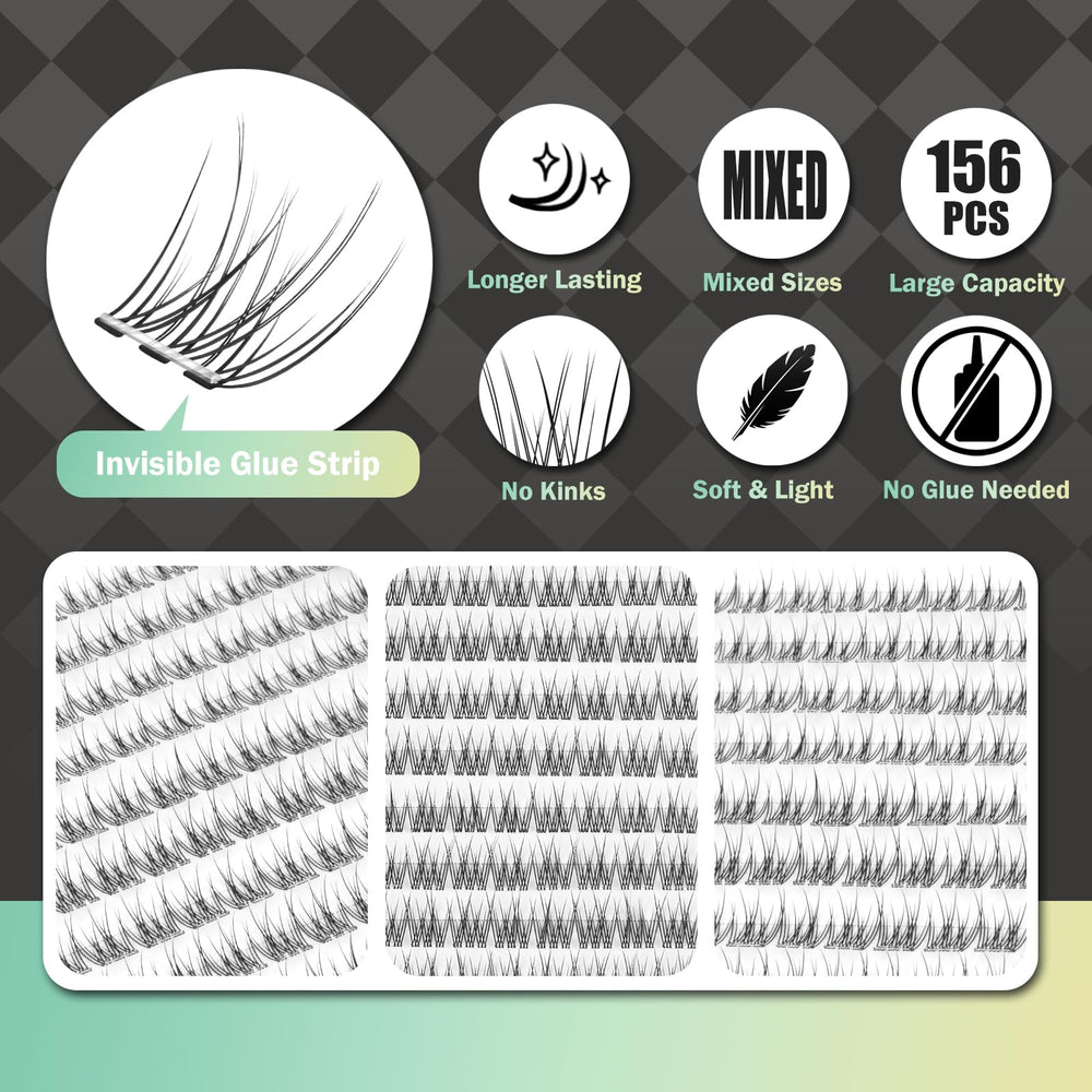 WONSIS pre-glued lashes offer easy application without glue