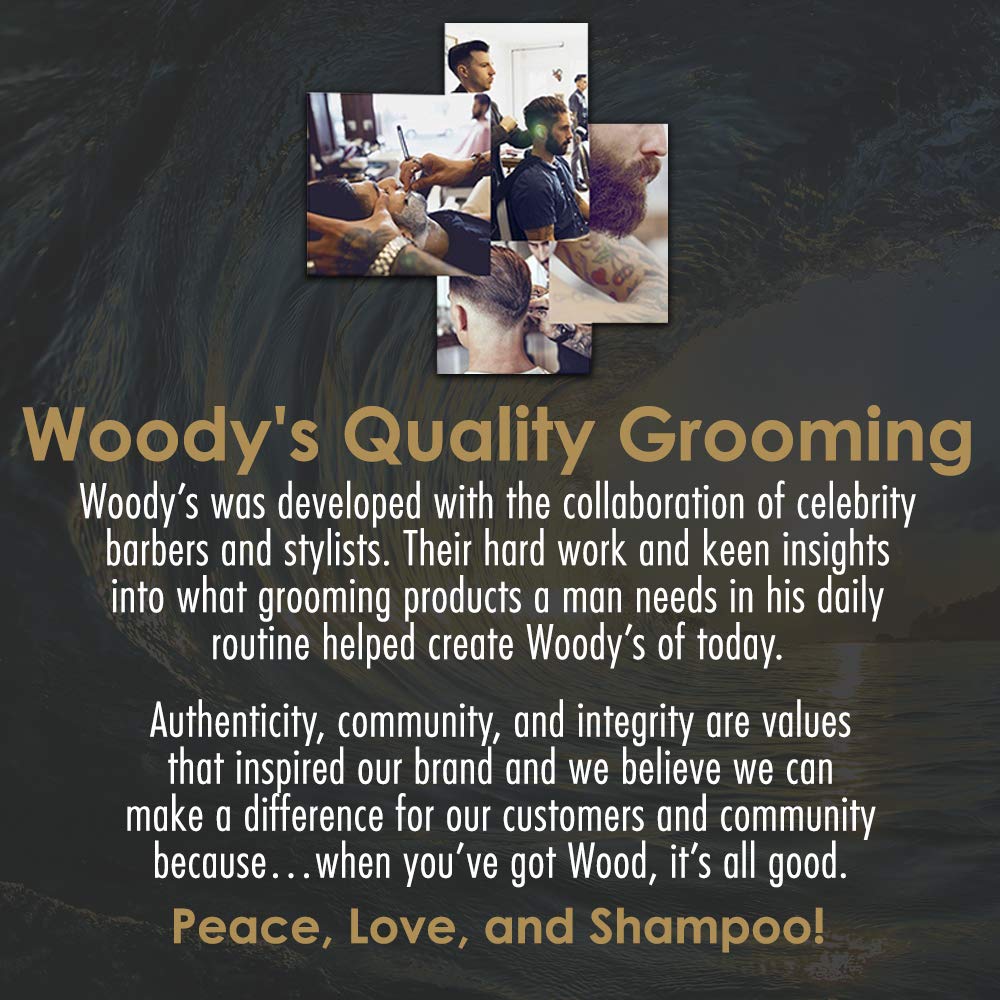Woodys moisturizing finish leaves skin clean and hydrated