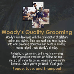 Woodys moisturizing finish leaves skin clean and hydrated