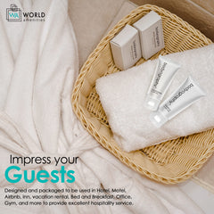 World Amenities Bodyography Blanc recyclable packaging supports eco friendly hotel aesthetics