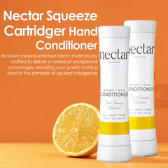 Nectar conditioner applied to hair ends for frizz control