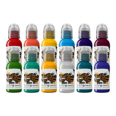 World Famous Tattoo Ink 12 Primary Color Kit3 front view for professional color artistry