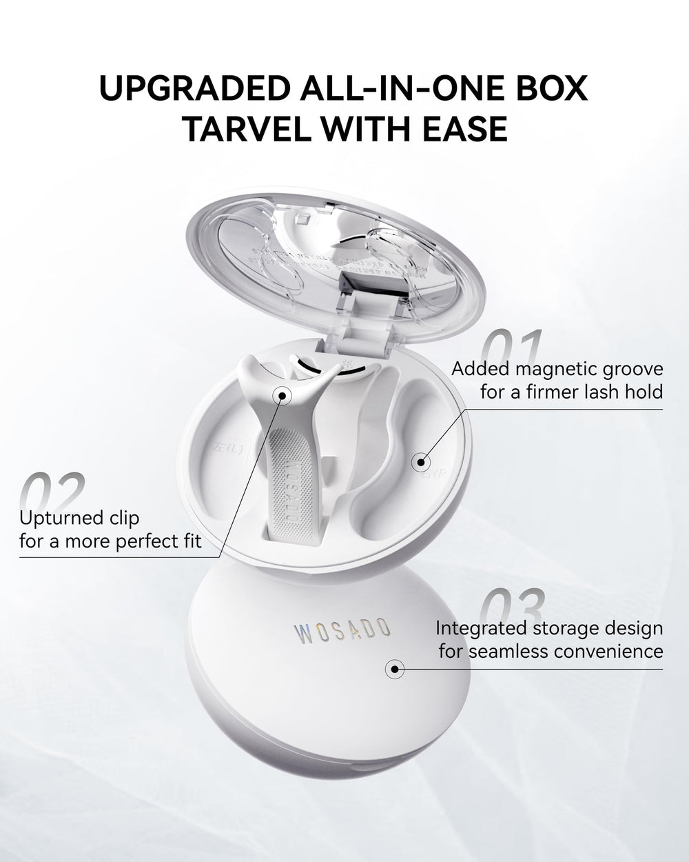 WOSADO lightweight lashes at 0.034g offering feather-light feel