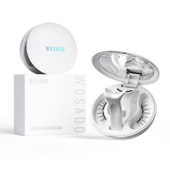 WOSADO V9 Plume Black lashes close-up showing lightweight reusable design for natural daily wear.