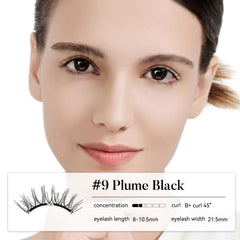 WOSADO V9 Plume Black packaging highlighting reusable cruelty-free lashes.