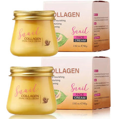 WUIAOCIT snail collagen cream bottle front, highlighting hydrating anti-wrinkle care.
