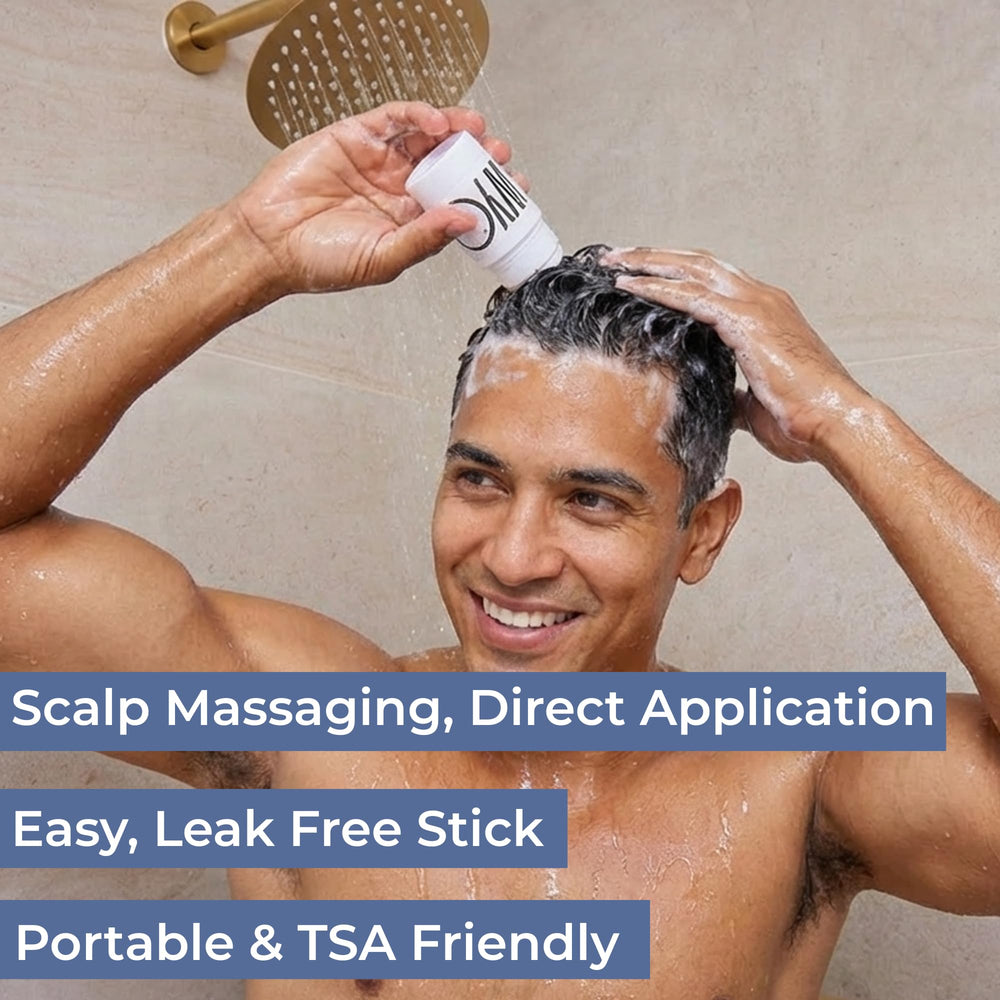 WYOS Solid Shampoo Stick yields rich lather for quick cleansing.
