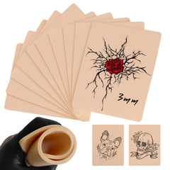 WZPB tattoo skin 3mm 10-pack, 6x8 inch sheets for full-scale practice.