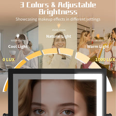 WZRUA 10x magnification reveals fine details for precise eyeliner and brows