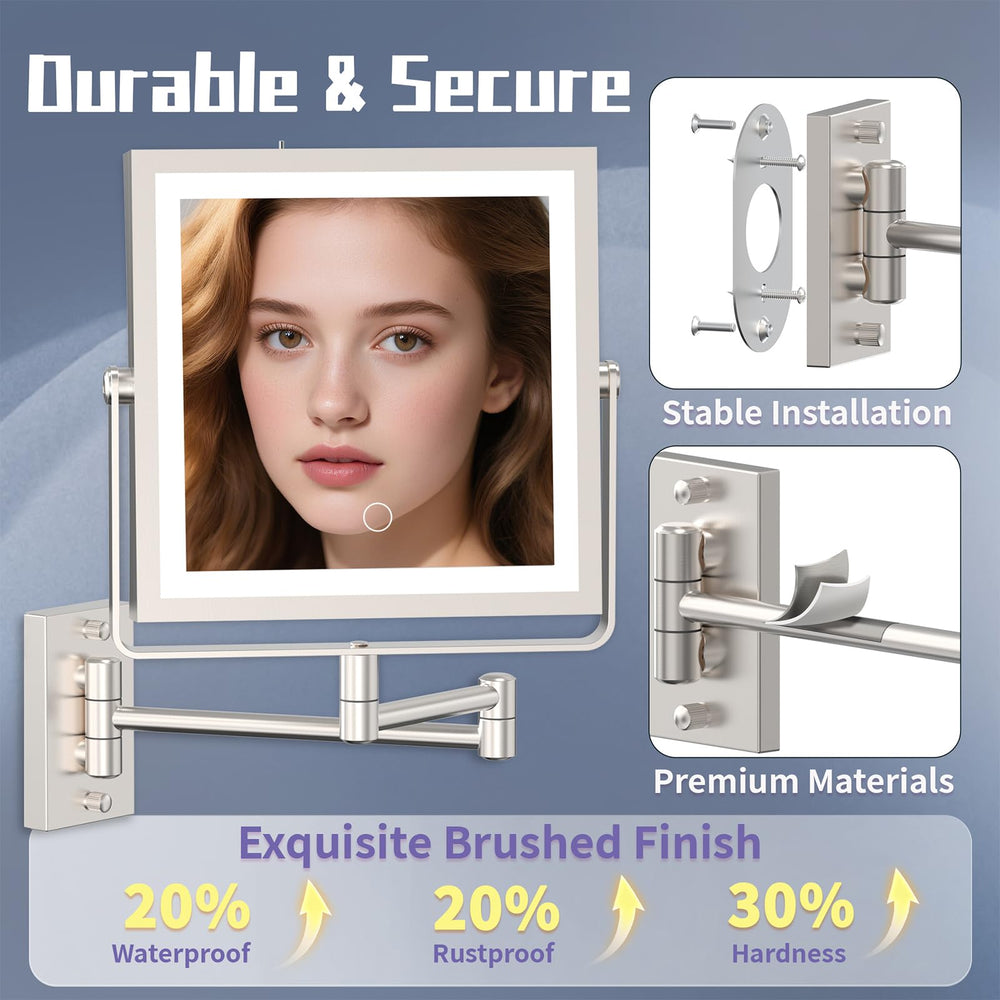 Rustproof stainless steel frame ensures durability in humid bathrooms