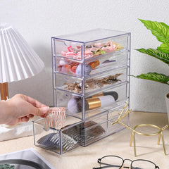 Xelsluthe clear acrylic box on desk for easy access