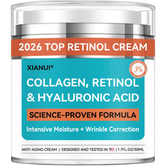 XIANUI retinol face cream bottle pump for quick non greasy hydration
