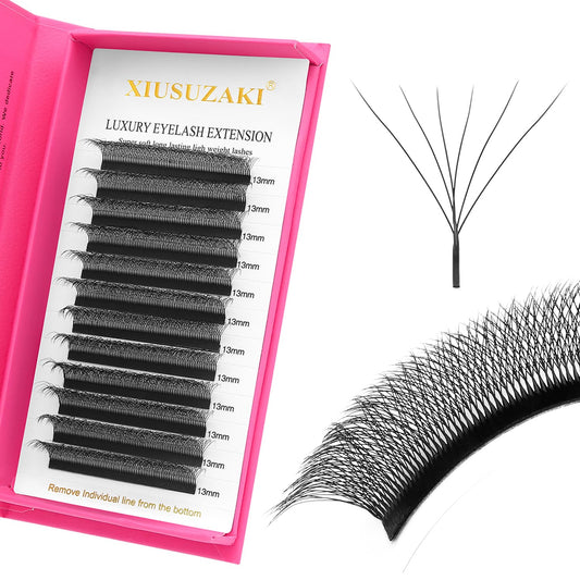 XIUSUZAKI W6D lash extensions bundle fans for dramatic volume.