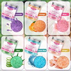 XIWEIOO bath salt kit orange bottle promotes uplifting mood during baths