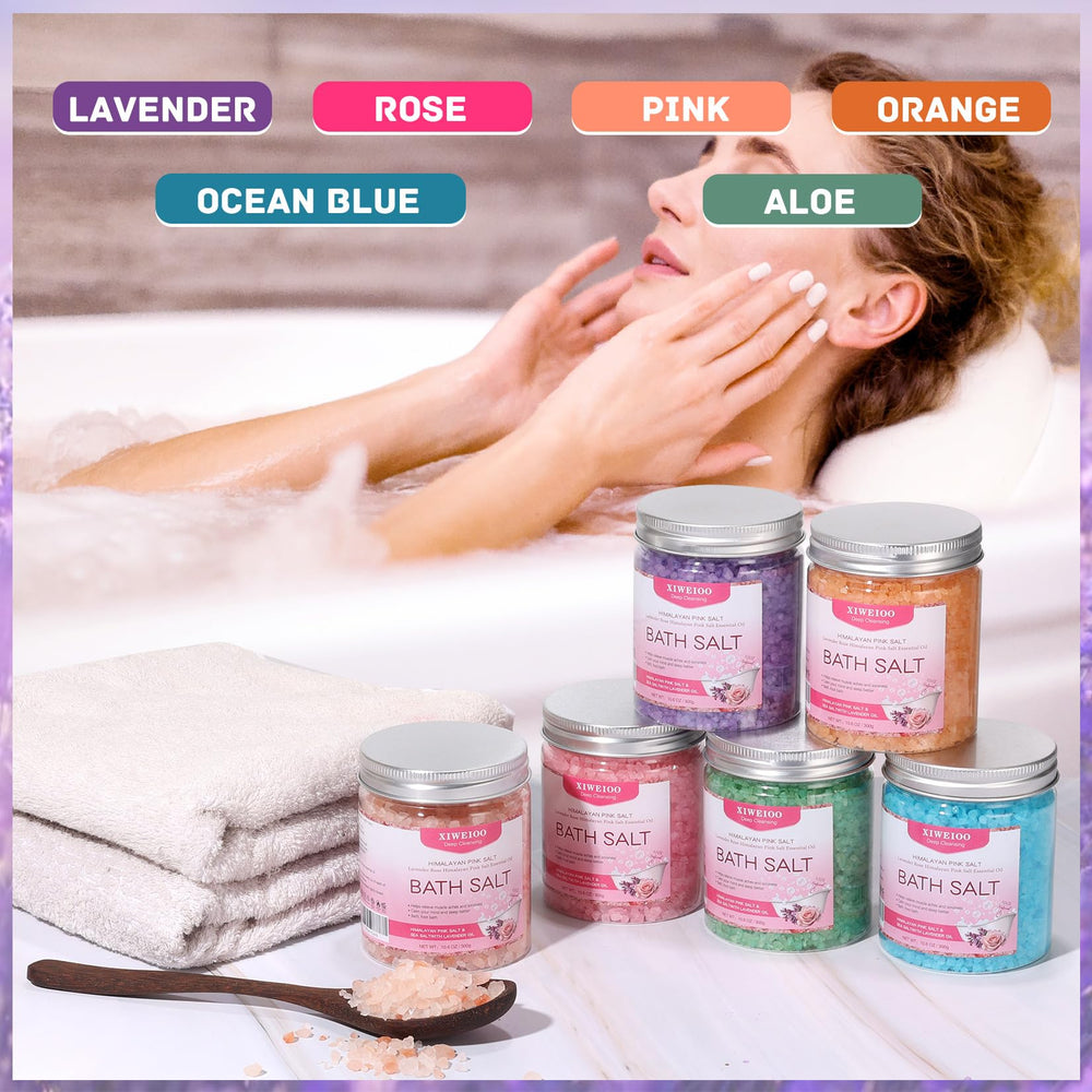 XIWEIOO bath salt kit rose bottle enhances relaxation and skin softness