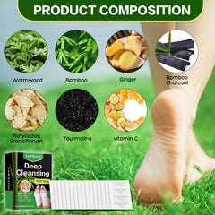 xiweioo bamboo-charcoal foot pads closeup for deep cleansing feel