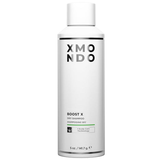 XMONDO Hair BOOST X Dry Shampoo bottle front for oil control.