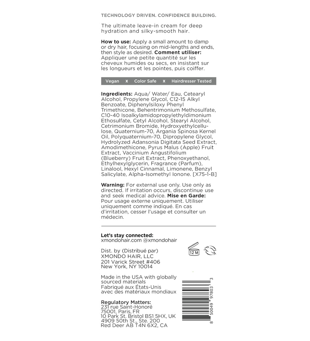 XMONDO Hydrify vegan and cruelty-free certification visible on label.